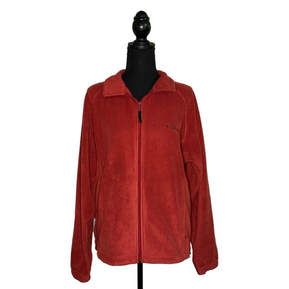 Columbia Women’s Red Fleece Full Zip Jacket, XL, Pre-owned - Picture 1 of 5